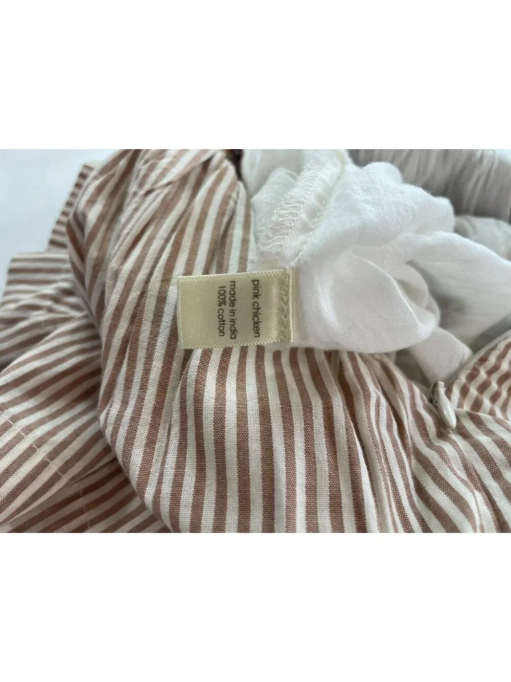 Pink Chicken Stevie Dress & Shorts Tawny Brown Stripe Babies Size 12/18M $84 NWT - Picture 11 of 16